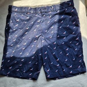 Walter Hagen American Banana Print Navy Shorts